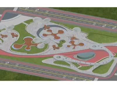 Modern Urban Park 3D model