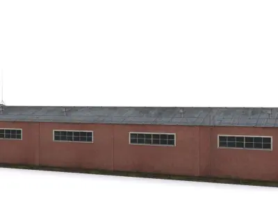 old factory floor Low-poly 3D model