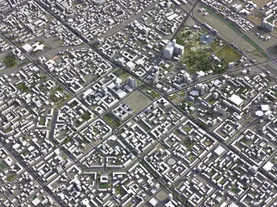 Ulaanbaatar - 3D City Model Low-poly 3D model