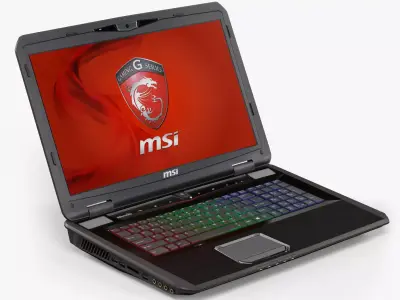 MSI GT70 gaming laptop Low-poly 3D model