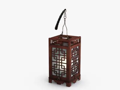Antique China Lamp Low-poly 3D model