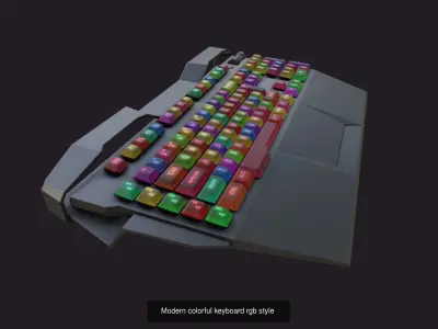 rgb Keyboard lowpoly gameready pack collection old modern