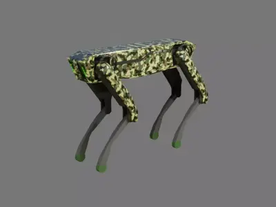 Robotic Dog - Low Poly  PBR- Game Ready Low-poly 3D model