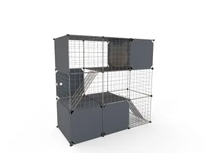 YITAHOME Large Cat Cage with Storage 3D model