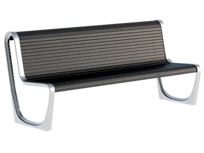 City Bench 12 Low-poly 3D model