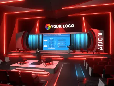 3D Showroom Level Kit Vol 17 Low-poly 3D model