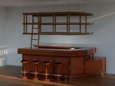 Bar counter or living room 3D model