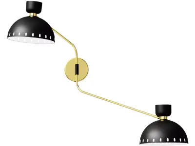 Richy double wall lamp made of metal 3D model