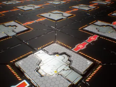 PBR Sci-Fi Spaceship Texture 35 Low-poly 3D model