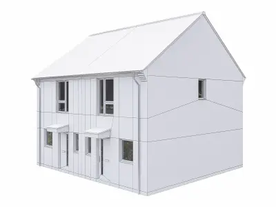 Neighborhood Houses P16 Low-poly 3D model