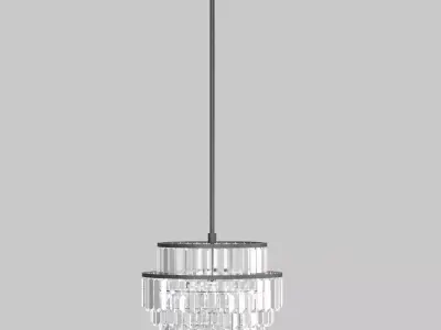 Gemma Crystal Round Chandelier 3D model