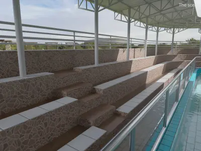  Crocodile Show Arena with Arched Roof Structure 