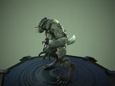 Beastmaster LowPoly rigged Low-poly 3D model