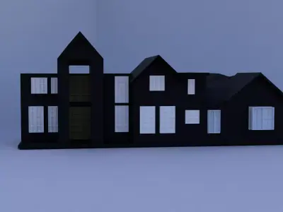3d model of house Low-poly 3D model
