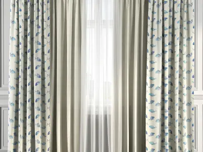 Curtain Set 165 3D model