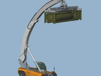 Reach Stacker LRS-645 3Way posed set 3D model