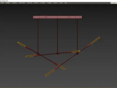 SORENTHIA TRIPLE CHANDELIER Low-poly 3D model