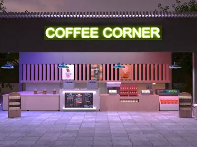 Coffee stall 3D model