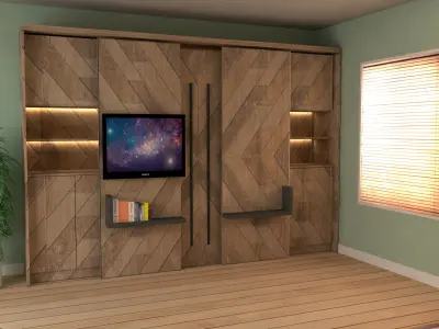 MURPHY BED HIDDEN 3D model