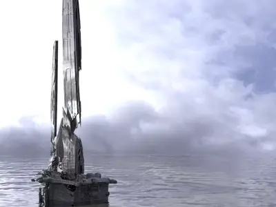 Halo Forerunner Inspired Alien Tower 2 3D model
