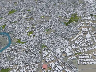 Bien Hoa Dong Nai Vietnam 25km Low-poly 3D model