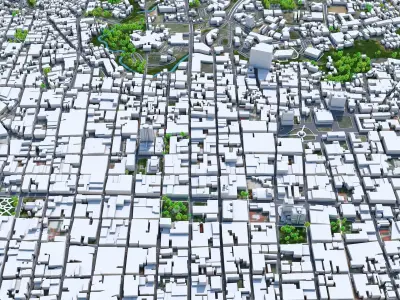 San Jose Costa Rica 30km Low-poly 3D model