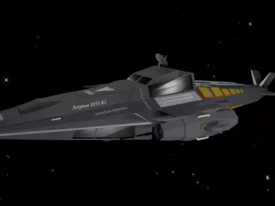 artymus 2055 B2 spaceship Low-poly 3D model