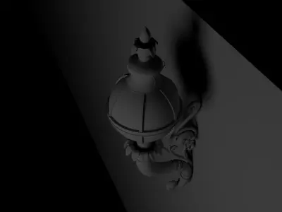 Exterior wall Lamp Low-poly 3D model