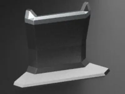 Modular Fort Walls Low-poly 3D model