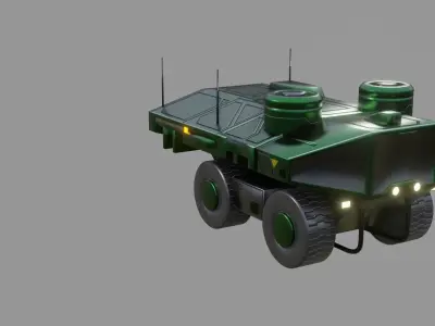Sci-Fi Rover - Low Poly - Game Ready - PBR  Low-poly 3D model