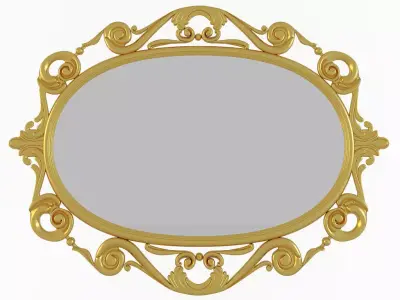 Mirror gold ornate 3D model purchase