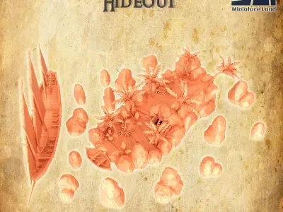 Pirate Hideout Tabletop Terrain 28 MM 3D print model