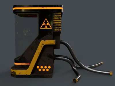 Sci-Fi Teleportation Capsule Low-poly 3D model