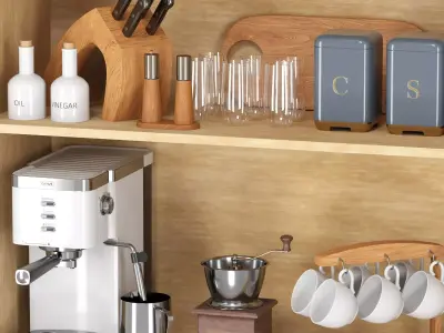 Kitchen accessories set 04 3D model