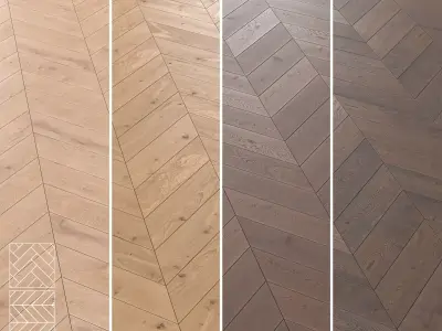 Boen Oak Parquet Flooring - Herringbone-Chevron- Linear-Set of 5 Texture