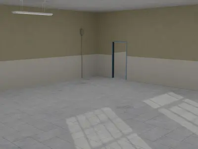 Modular Workshop Buildings Low-poly 3D model