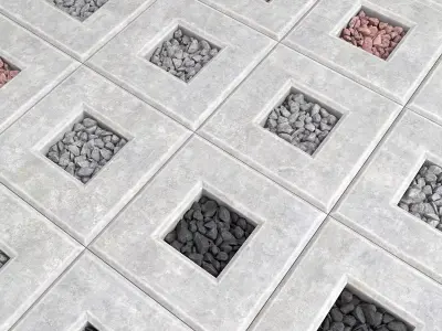 Area slabs  rock stone 3D model