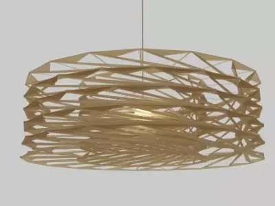 Parametric Origami Lamp 3D model