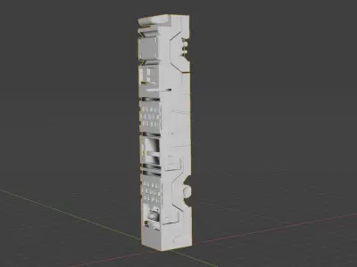Sci-Fi Hard Surface Pillar 3D print model
