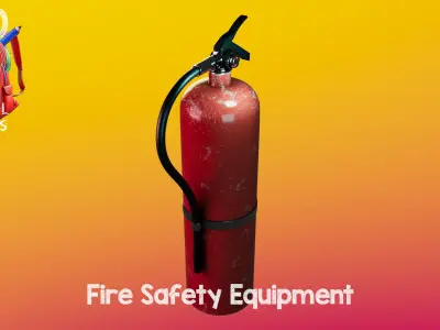 School Fire Safety Equipment - Set100 Assets - School Series  Low-poly 3D model