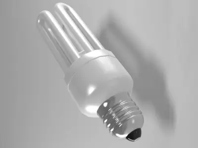 Fluorescent light bulb 3D model buy
