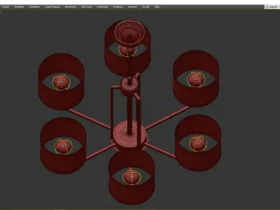 Chandelier F Promo Bonbon Low-poly 3D model