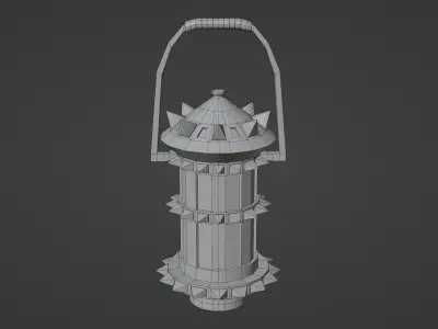 fantasy lamp PBR Free low-poly 3D model