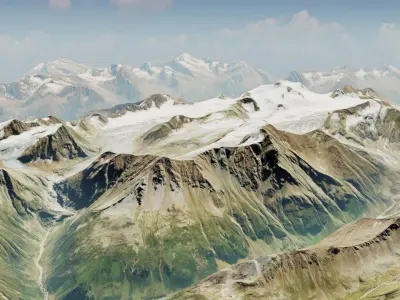 Mountains Landscape - New Zealand 3D model