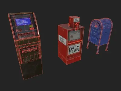 Street Props Pack 2 Low-poly 3D model