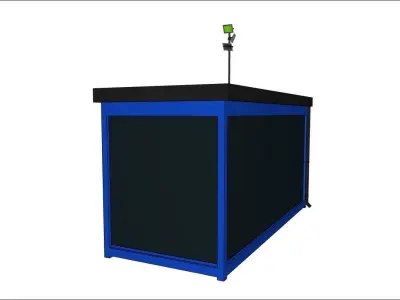 container guard booth 600cm x 250cm many formats 3D model buy