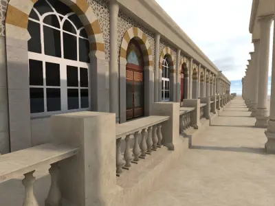 Khor Fakkan Amphitheatre Low-poly 3D model