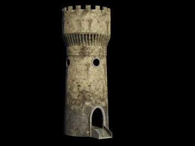 Tower 3D model textures 4K PBR -UE4 Low-poly 3D model