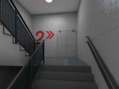 Emergency stairs 3D model