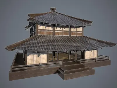 Japanese Dojo Low-poly 3D model